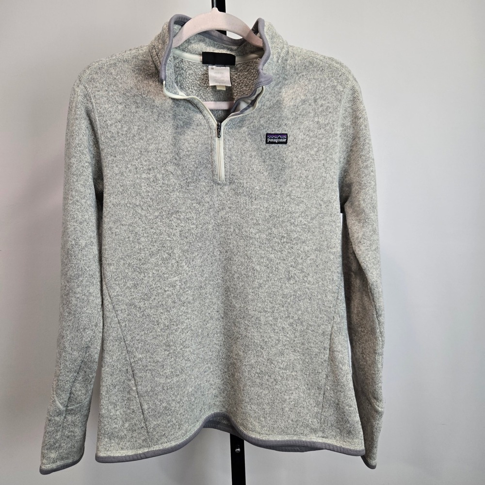 Patagonia Better Sweater 1/4 Zip Fleece Pullover Gray 25527 Women's Large